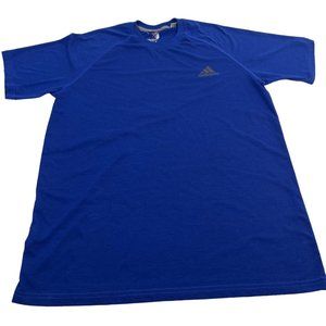 Adidas Men's Ultimate Tee Shirt Short Sleeve L Blue 100% Cotton